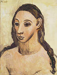 картина голова молодой женщины 1906 живопись художник Пабло Пикасо